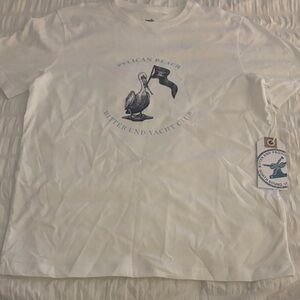 Pelican Beach White Graphic T-Shirt